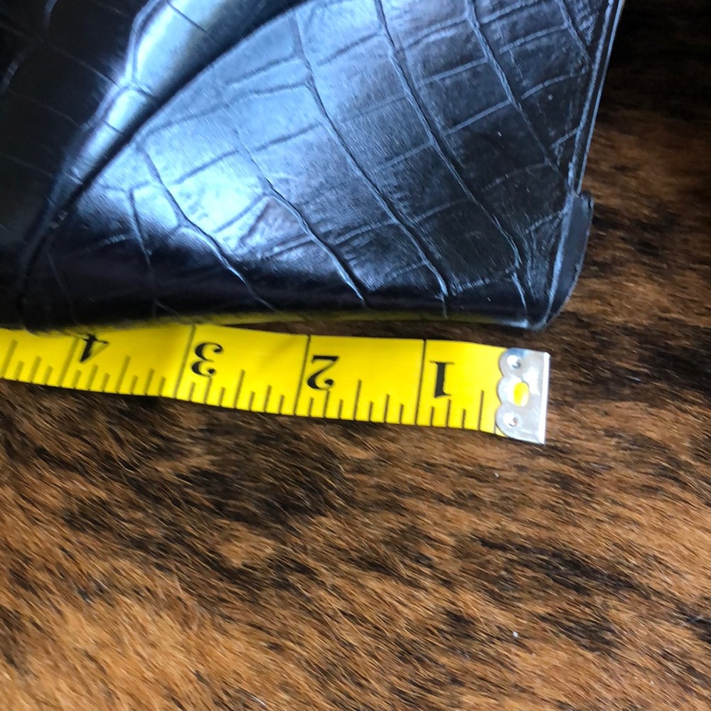 Ann Taylor Black Leather Pointed Toe Wedge Ankle Booties size 10 - Picture 5 of 7